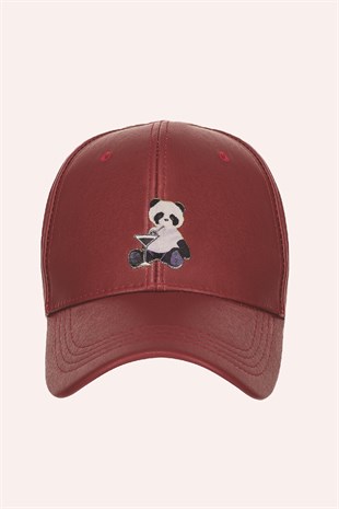 PANDA PATCH baseball cap (red)