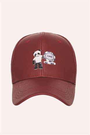 PANDA PATCH baseball cap (red)
