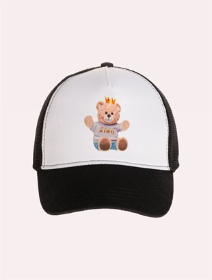 Velvet Teddy Bear Patch Hat